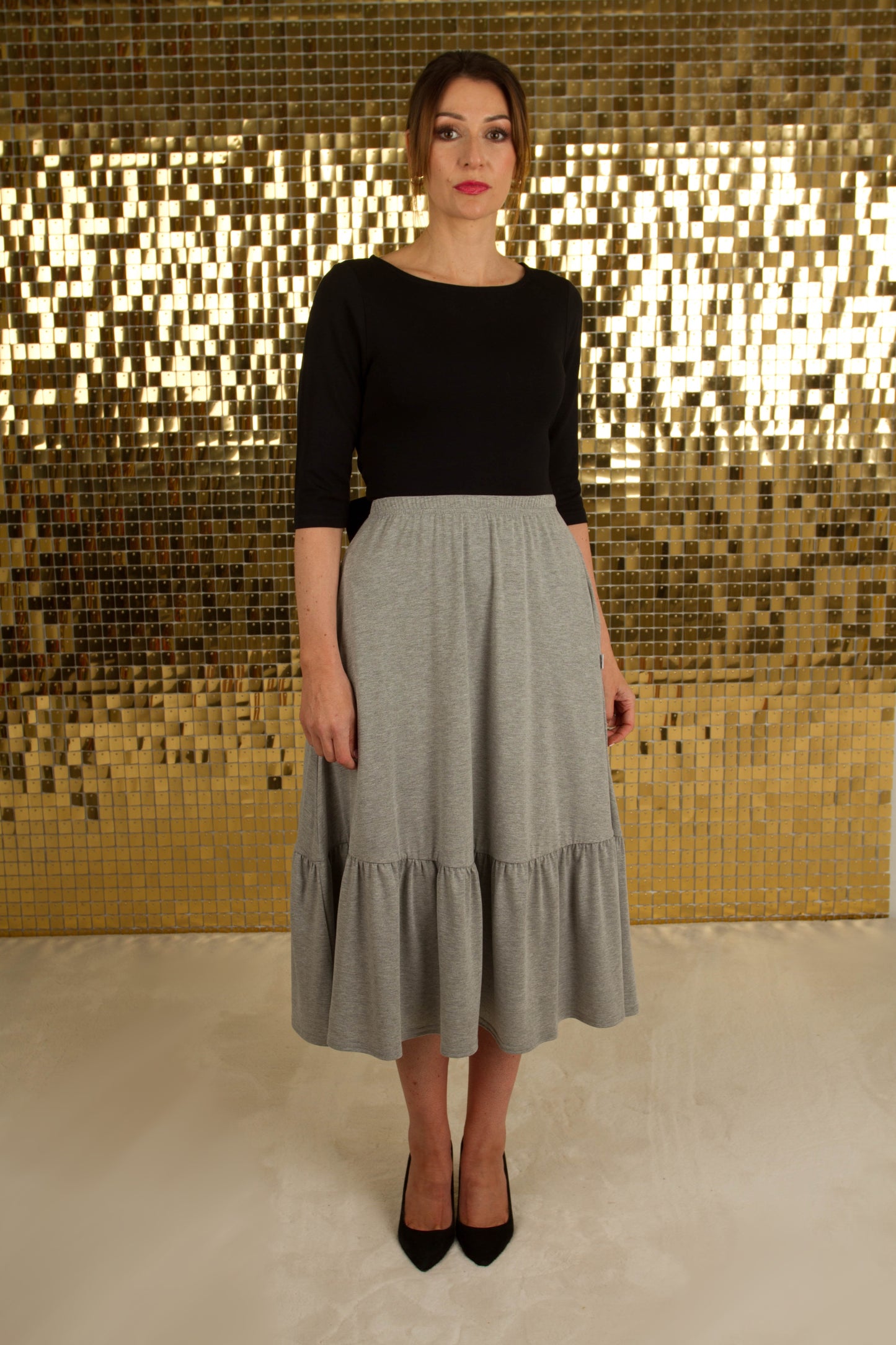 Primrose Top With Bow In Black