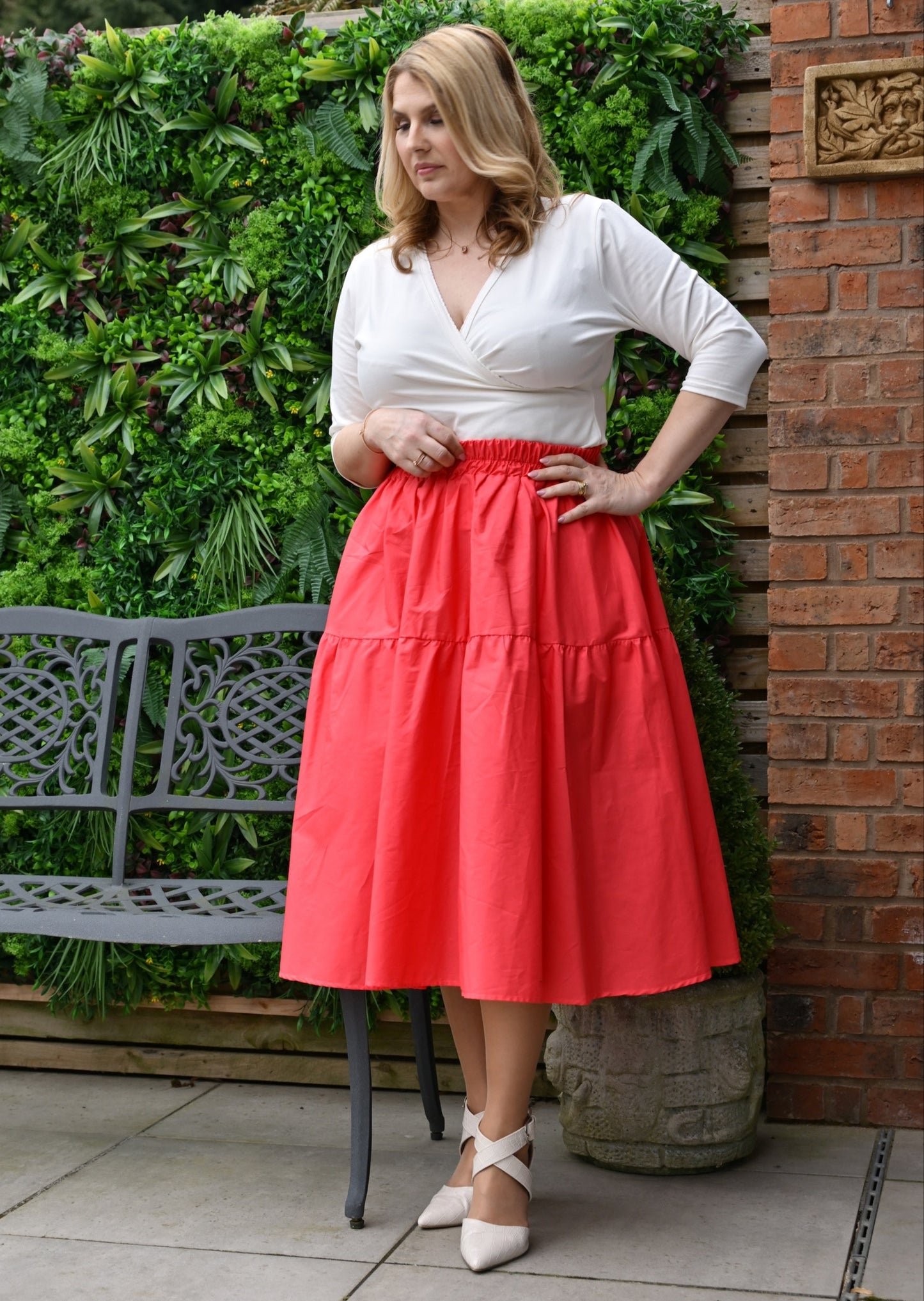 Tahiti Midi Skirt With Pockets In Sunset