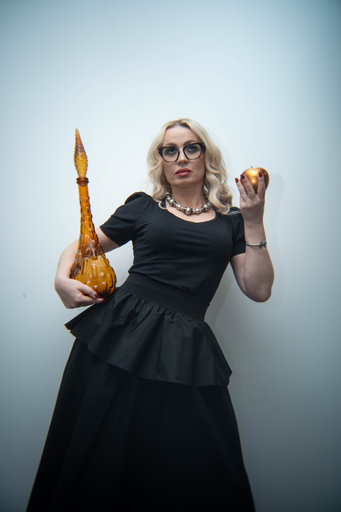 Sunset - Jupe mi-longue à basque - Noir