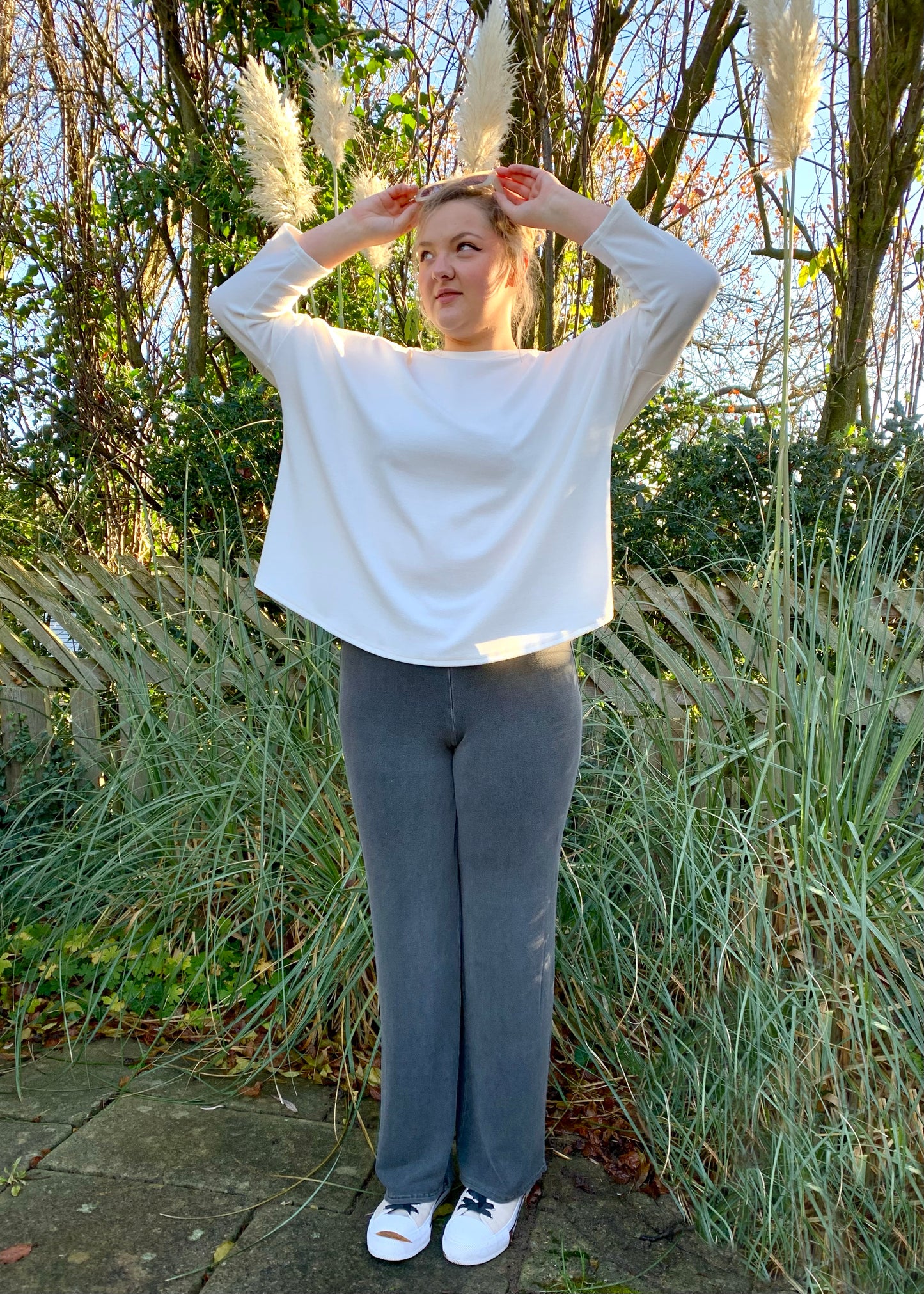 Timeless Top with 3/4 Sleeves In Cream