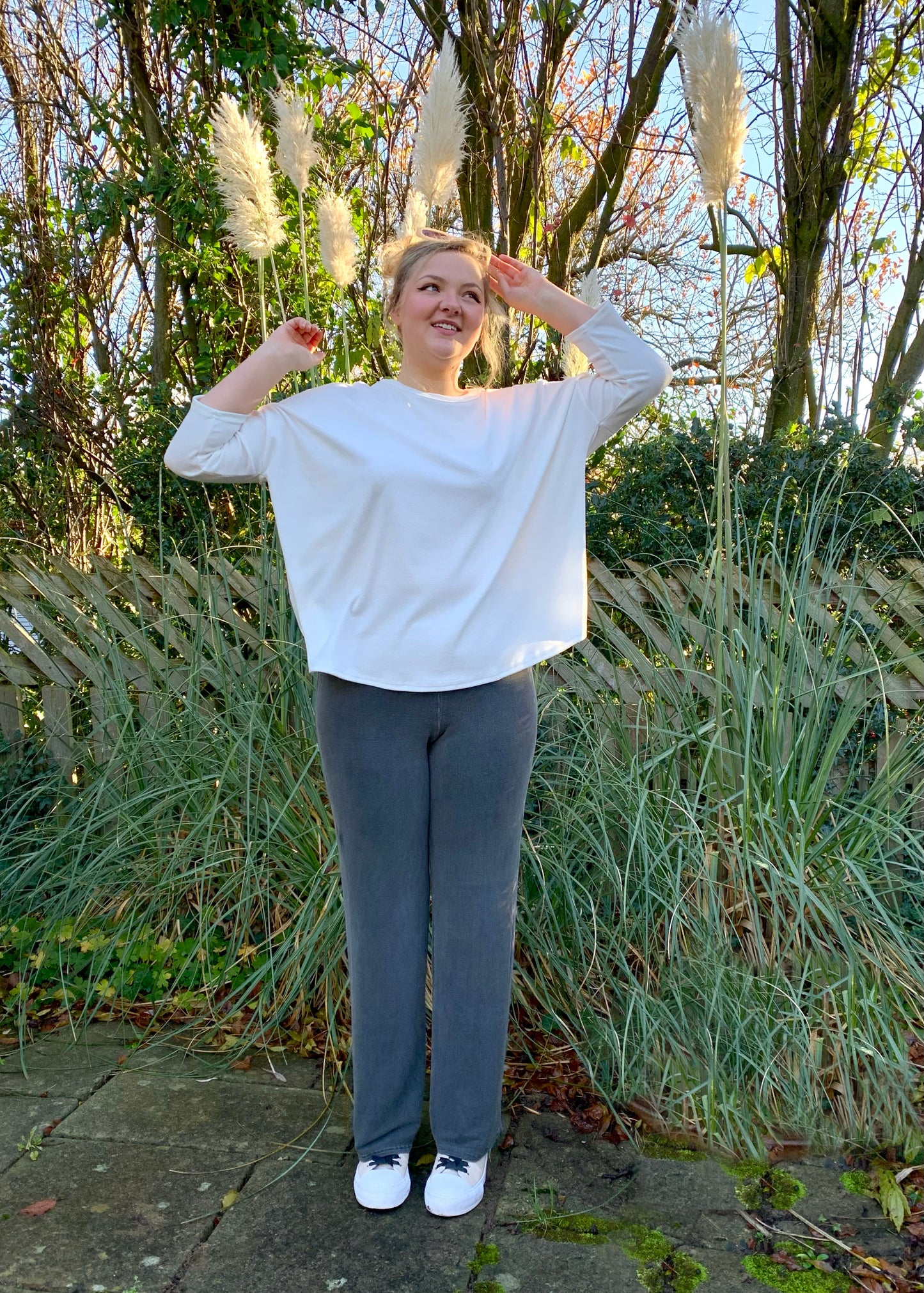 Timeless Top with 3/4 Sleeves In Cream