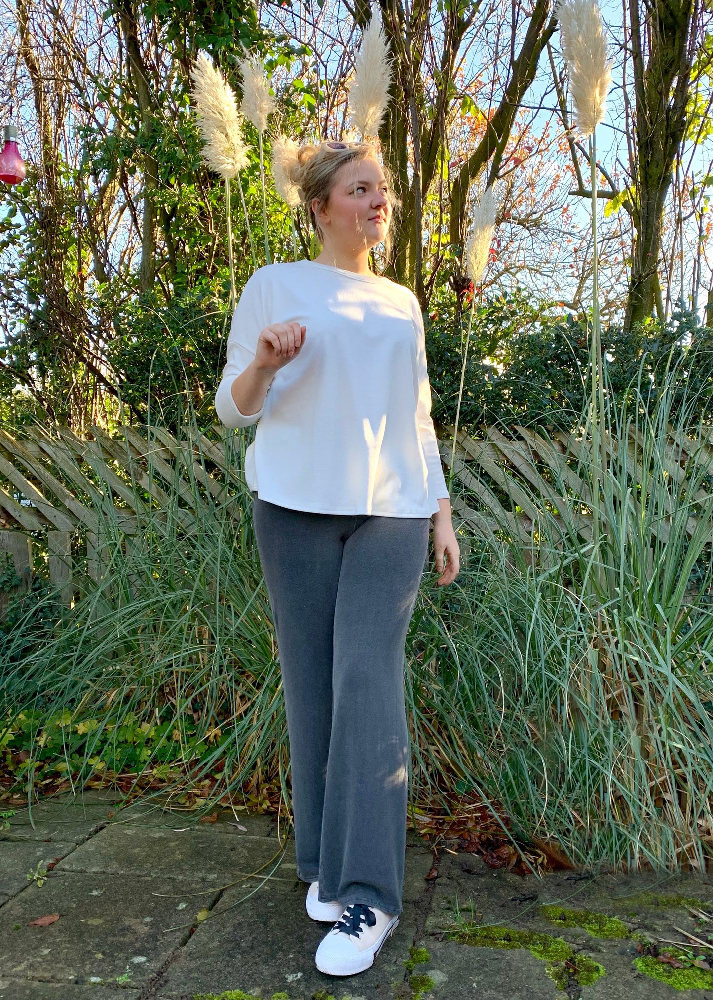 Timeless Top with 3/4 Sleeves In Cream