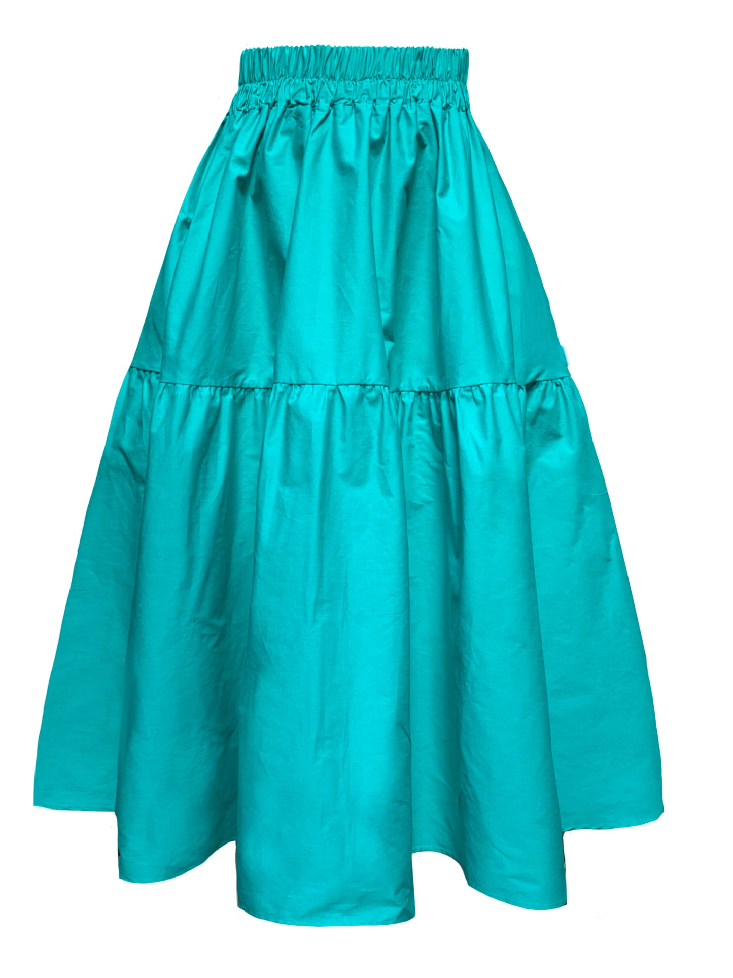 Tahiti Midi Skirt With Pockets In Aqua Awe