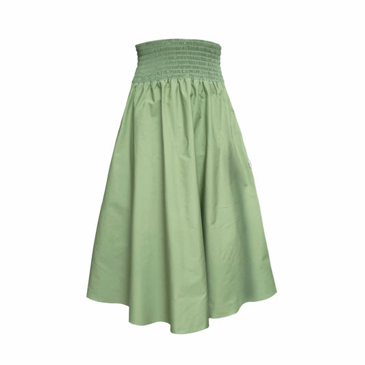 Orchid Midi Skirt With Pockets In Sage