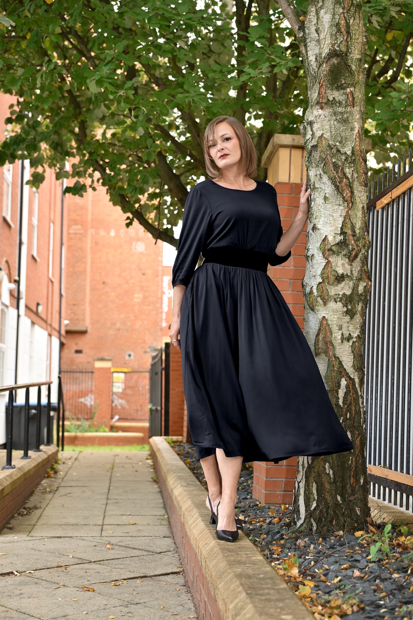 Revival Midaxi Dress In Black