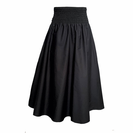 Orchid Midi Skirt With Pockets In Black