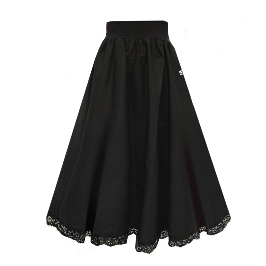 Manhattan Midaxi Skirt With Lace Hem