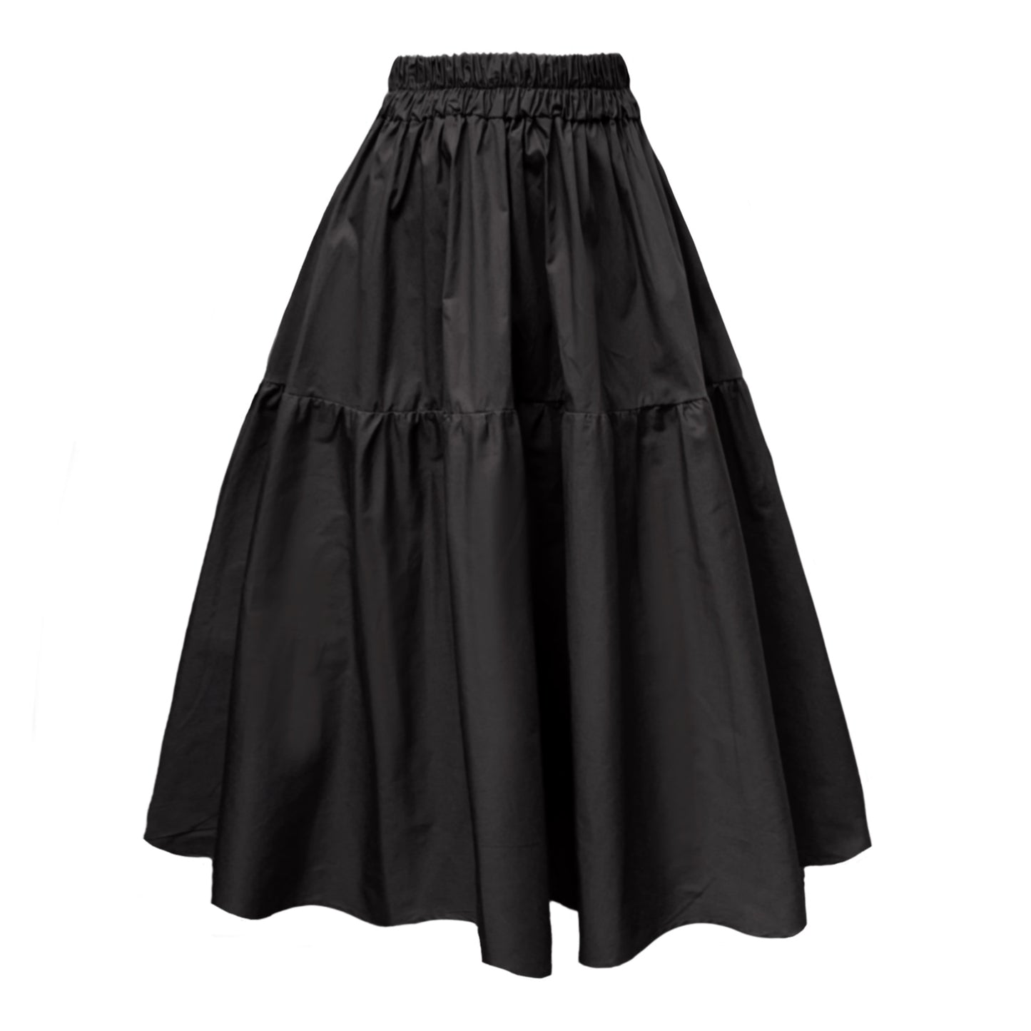 Tahiti Midi Skirt With Pockets In Black