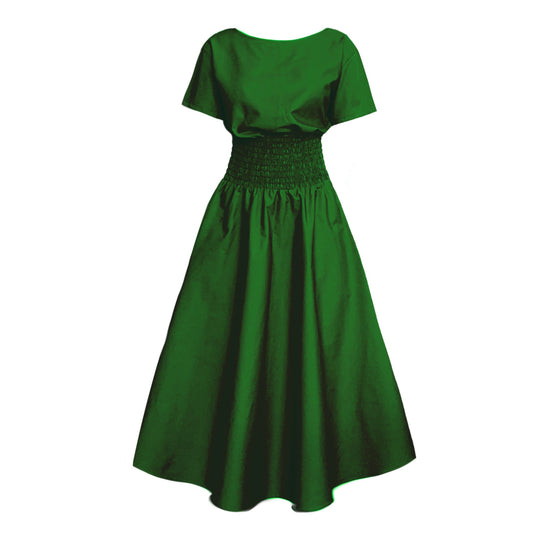 Orchis Dress In Emerald