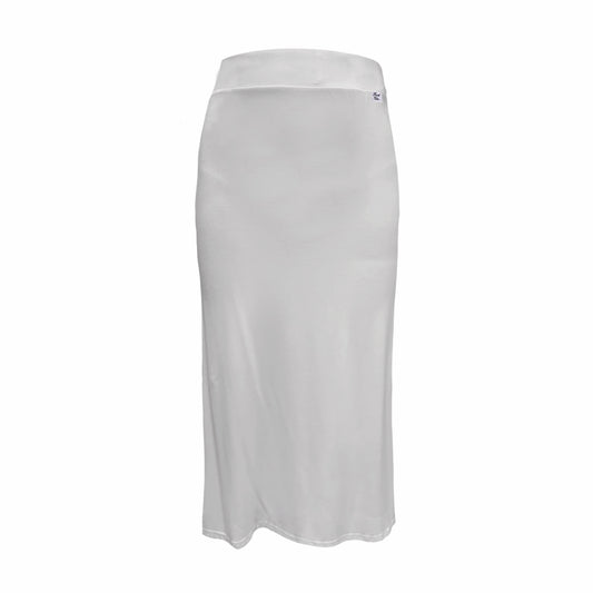 Petal Midi Skirt With Side Split in Purest Cream