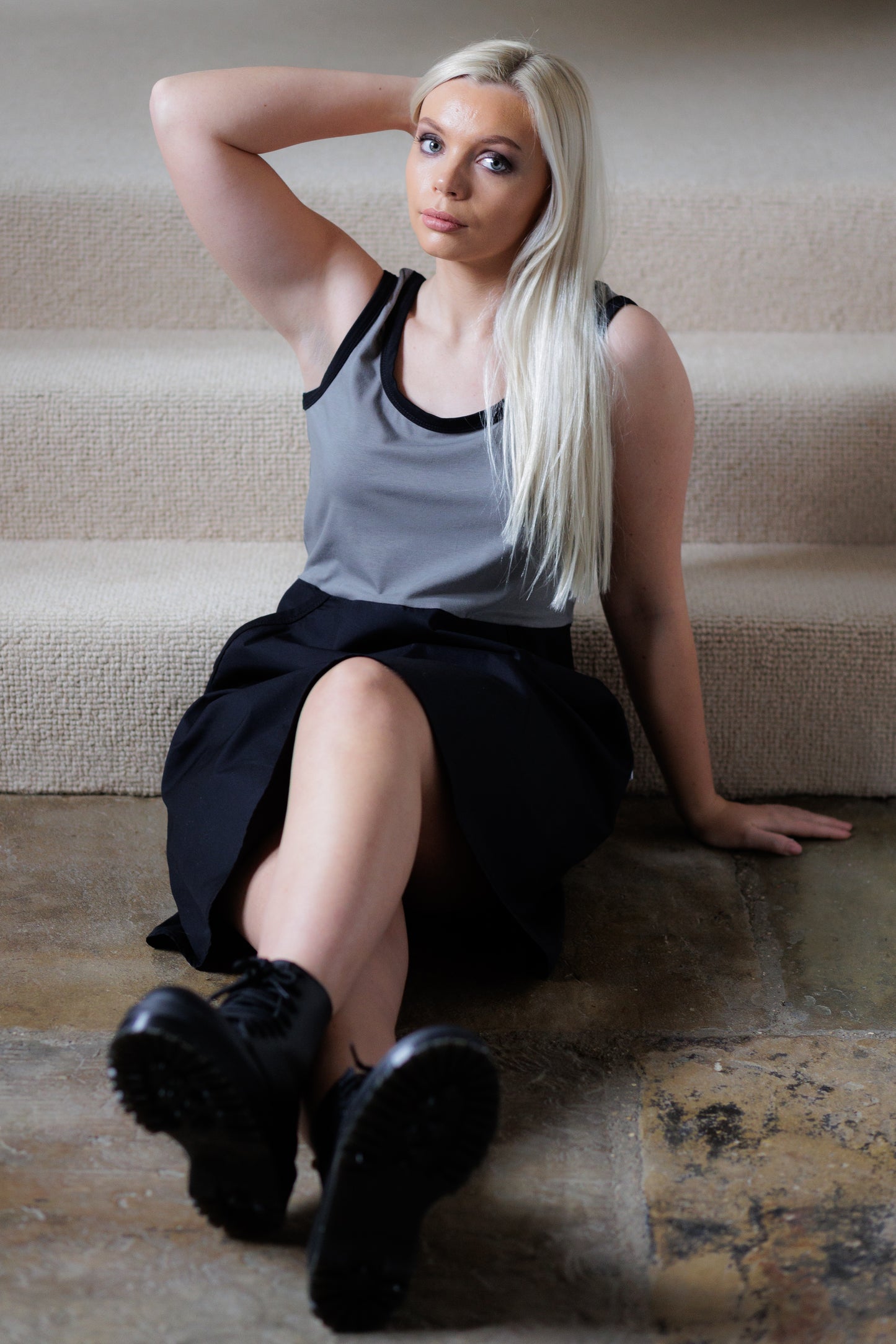 Vada Knee Length Sleeveless Dress