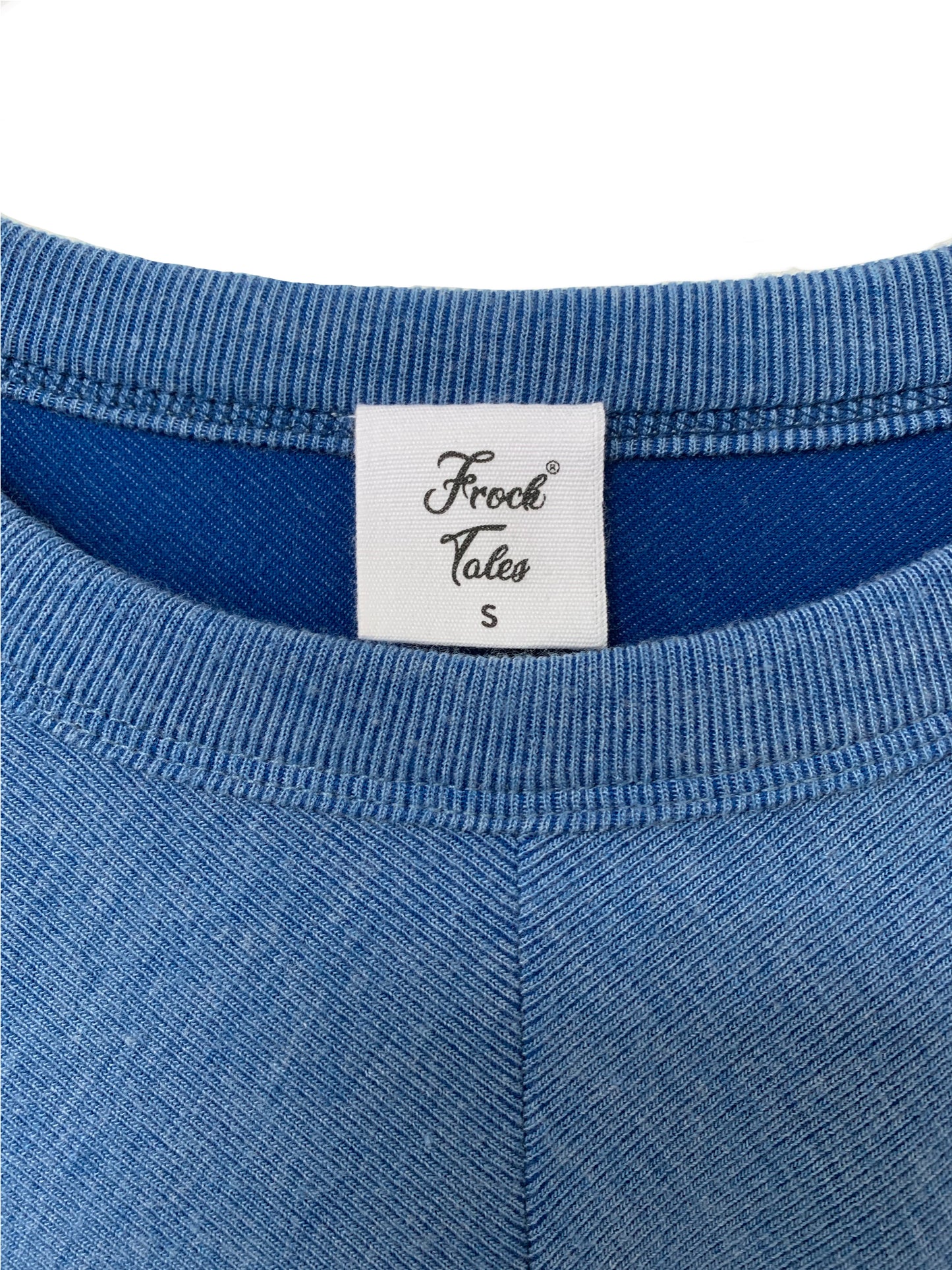 Flared Long Length Tee with Short Sleeve In Water