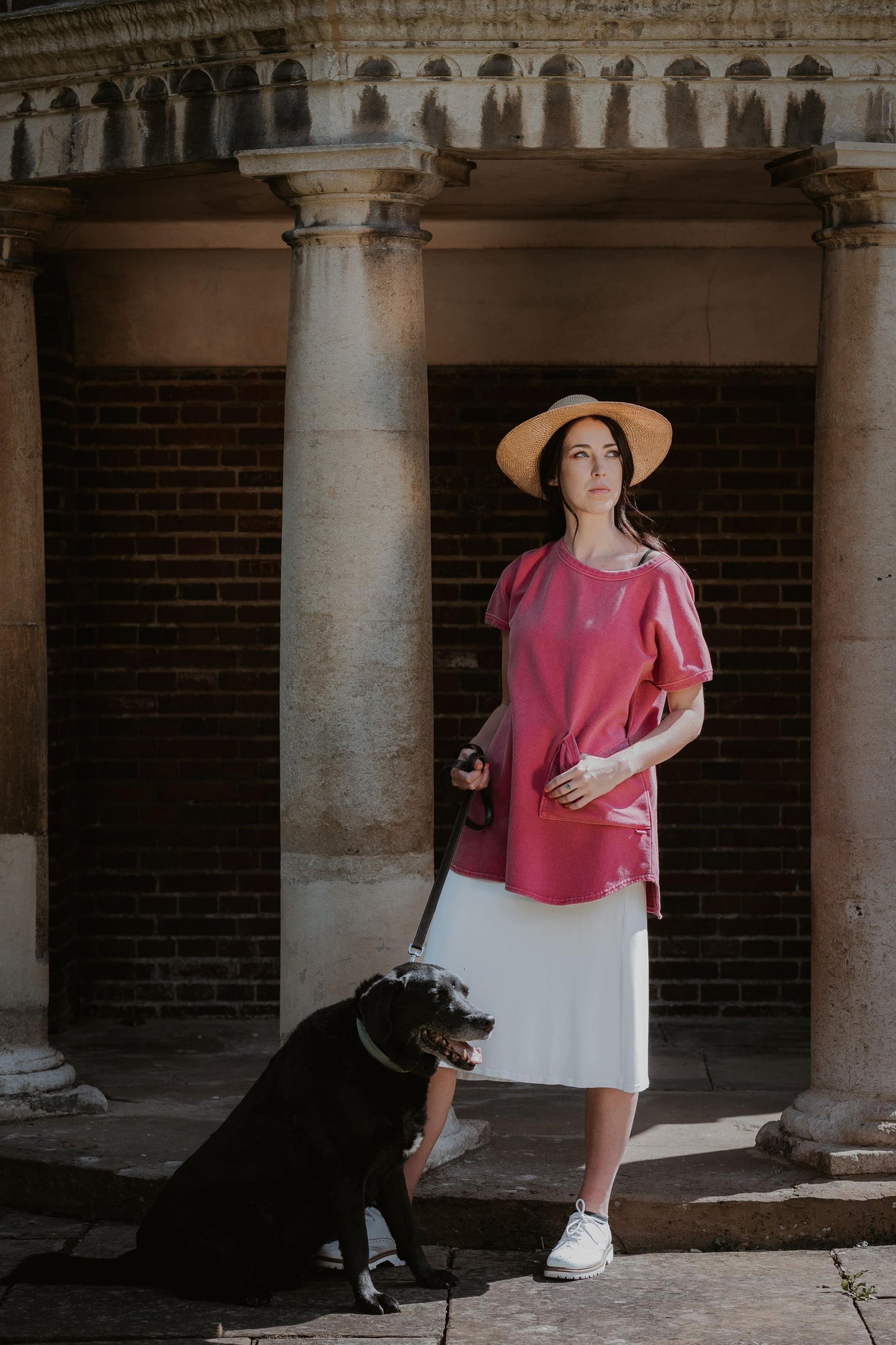 Petal Midi Skirt With Side Split in Purest Cream