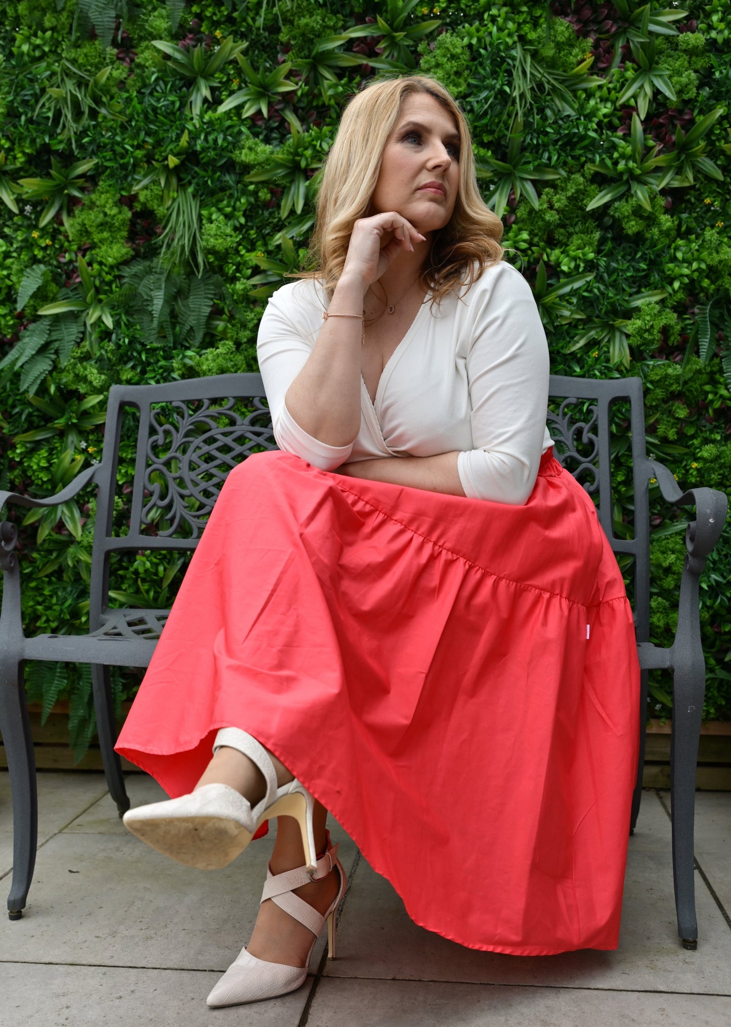 Tahiti Midi Skirt With Pockets In Sunset