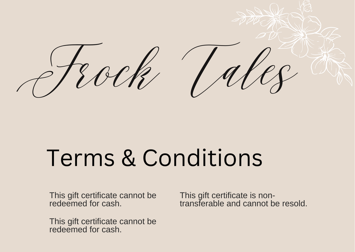 £25 Frock Tales Gift Card