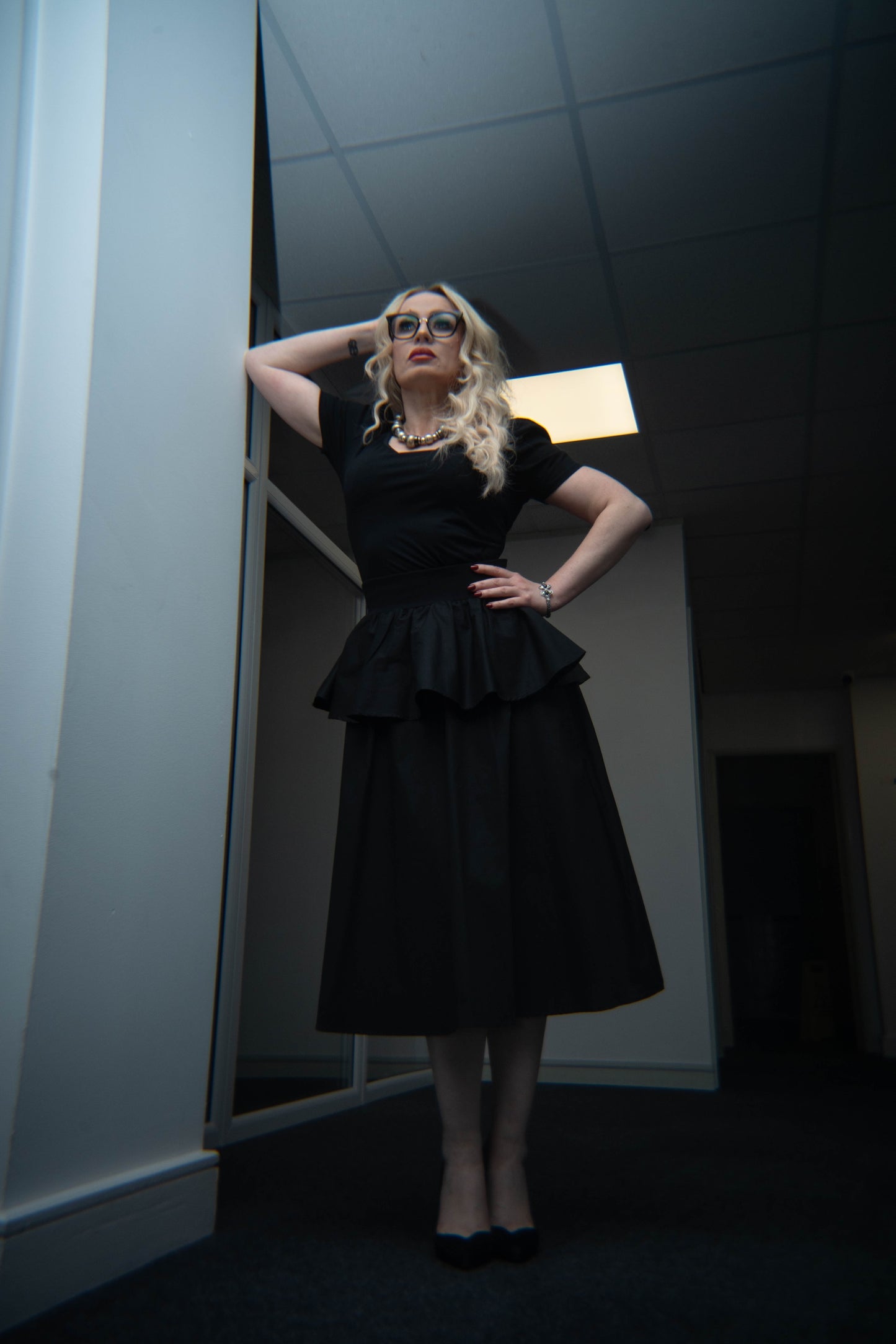 Top Belle à encolure dégagée en noir