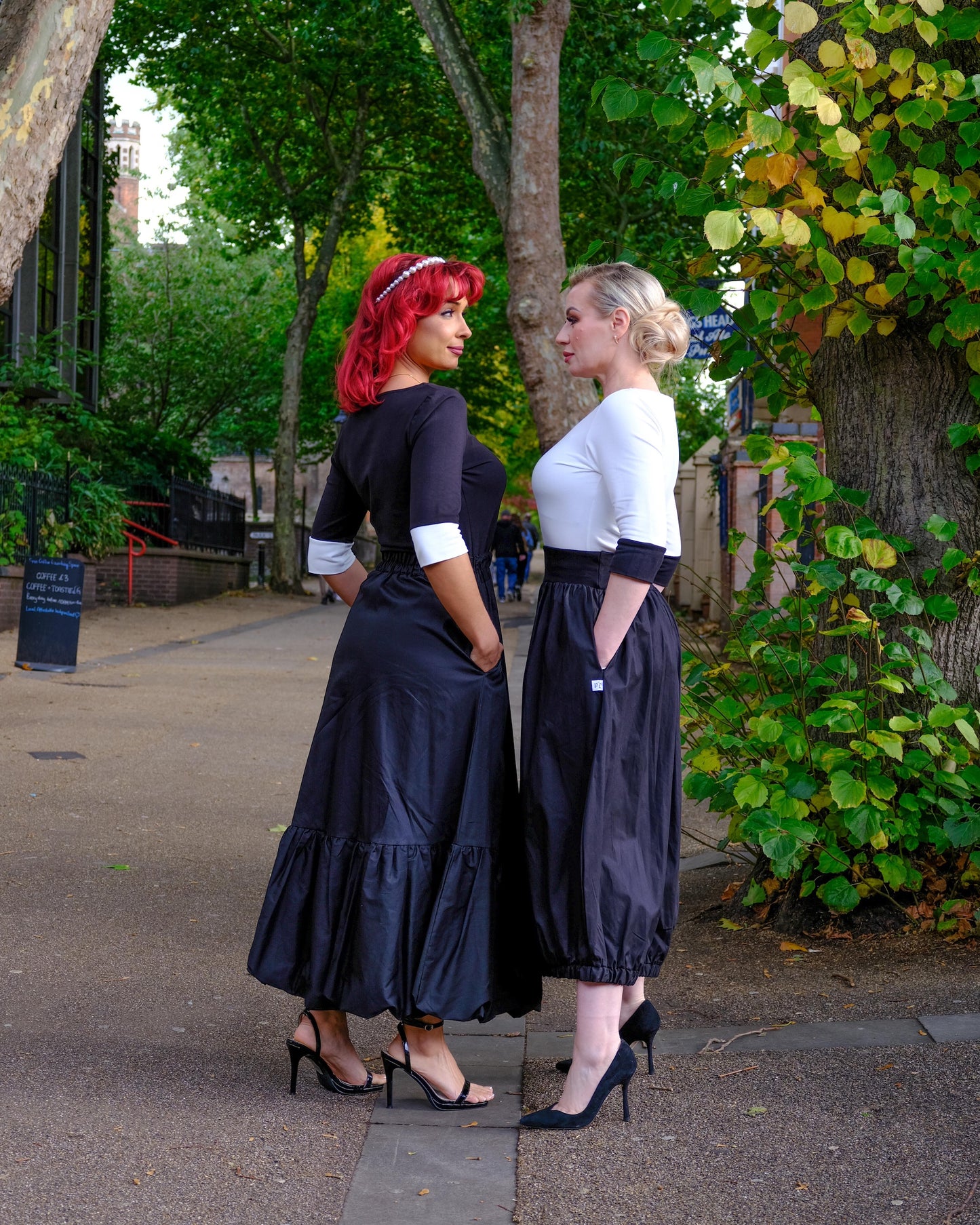 Jupe midi bouffante Calvatia noire