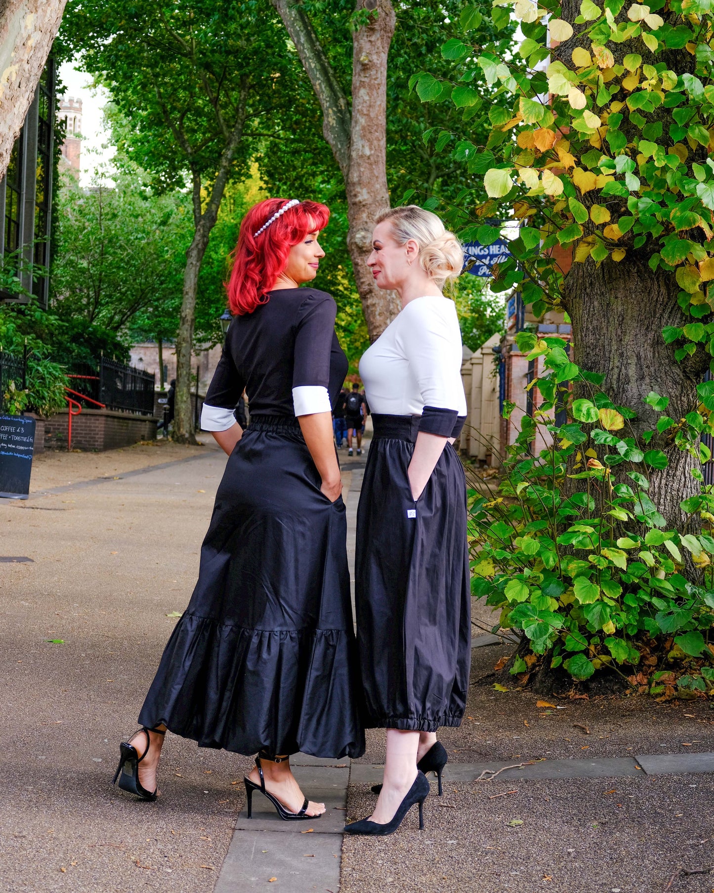 Jupe midi bouffante Calvatia noire