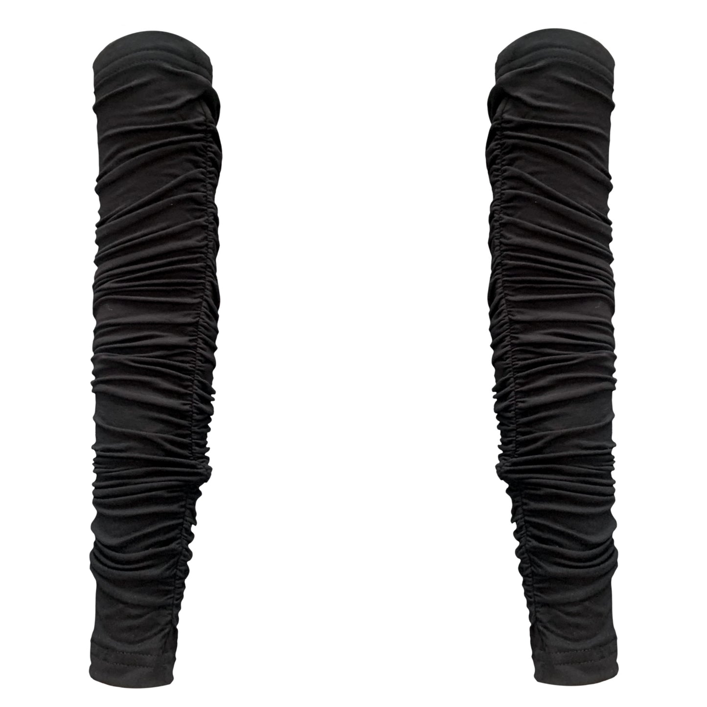 Beach Ruched Arm Sleeves In Black