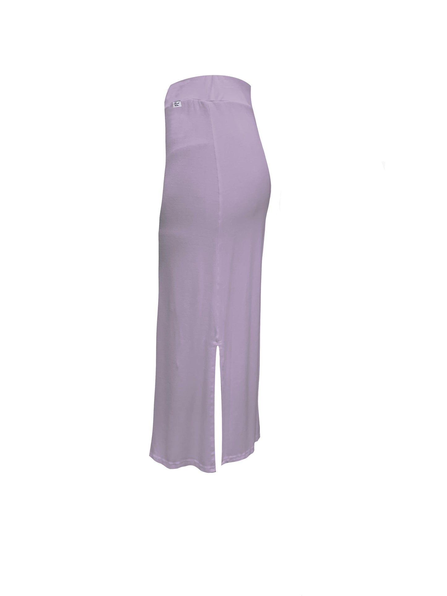 Petal Midi Skirt With Split In Pale Grape