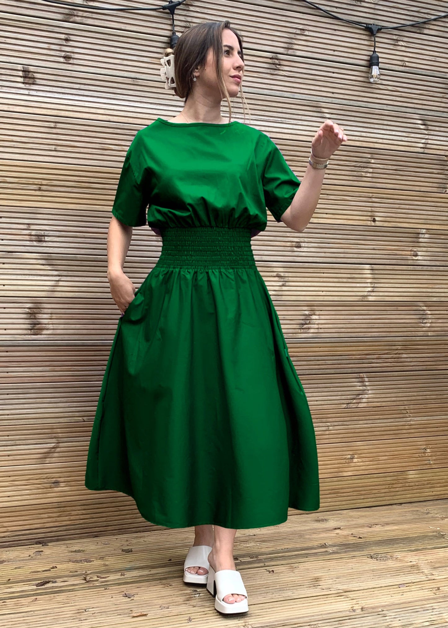 Orchis Dress In Emerald