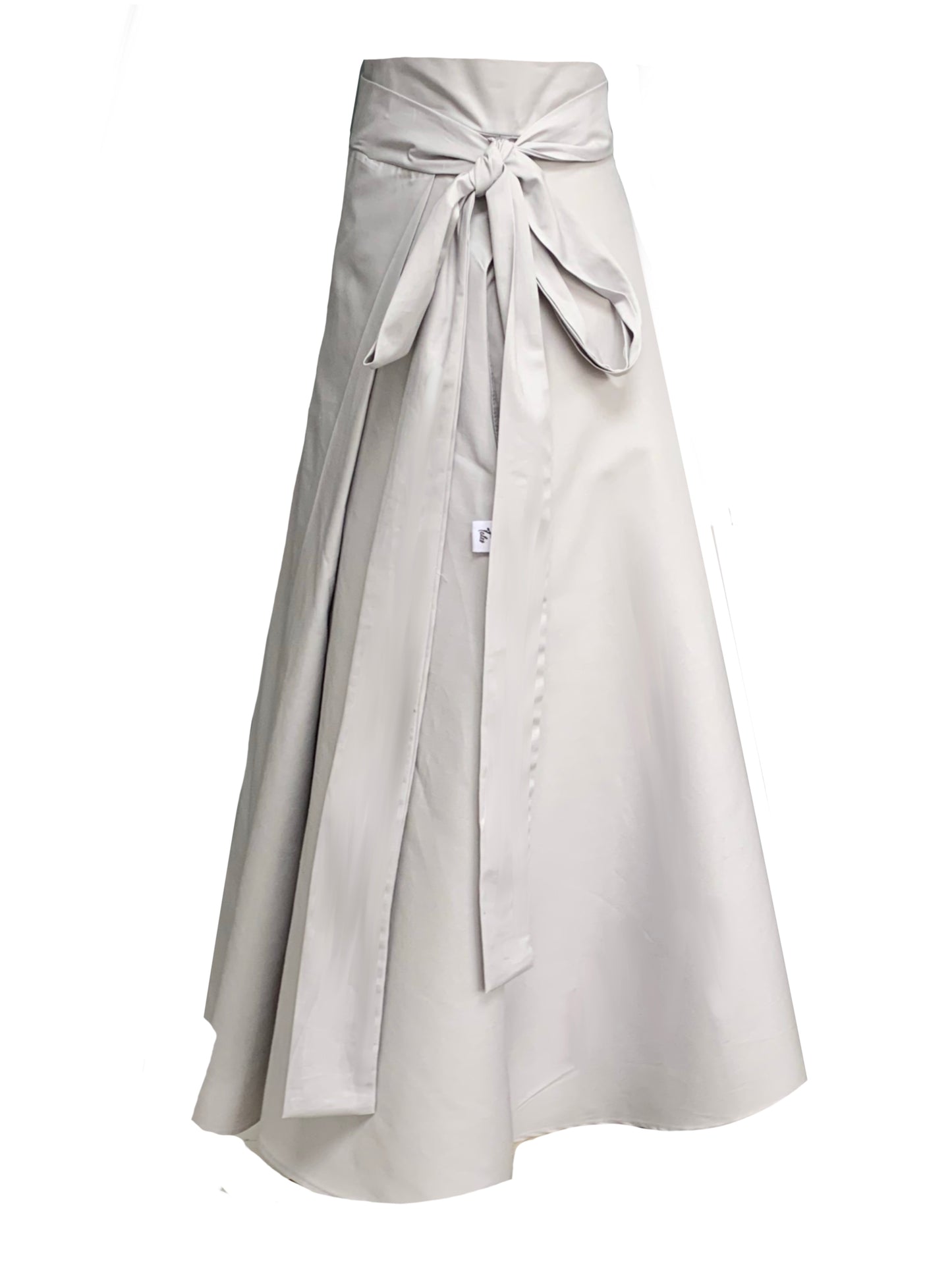 Jupe portefeuille mi-longue Illusion noire avec poches