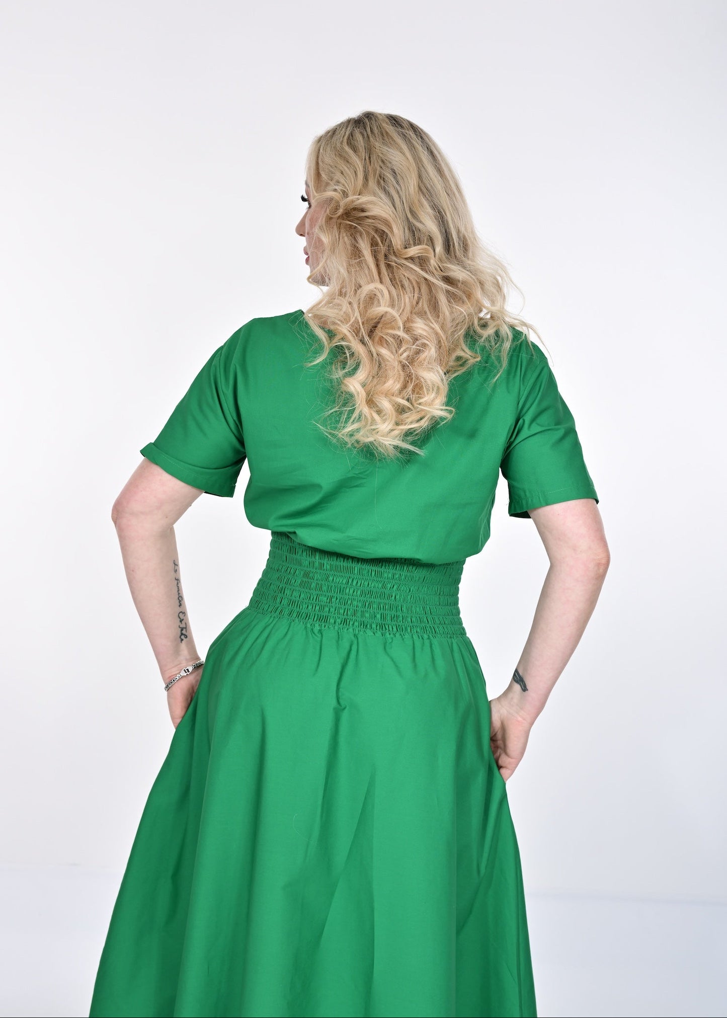 Orchis Dress In Emerald