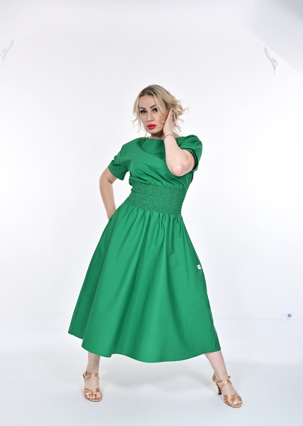 Orchis Dress In Emerald