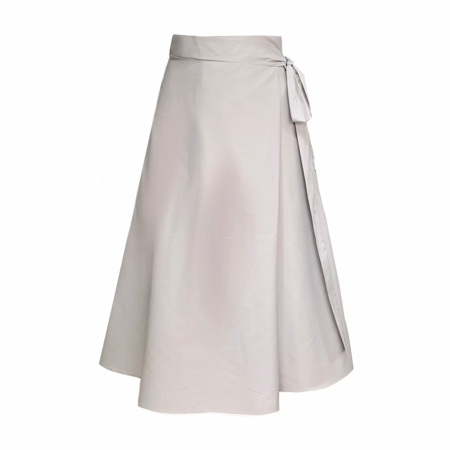 Jupe portefeuille mi-longue Illusion noire avec poches