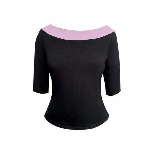 Boating Top In Black And Lilac