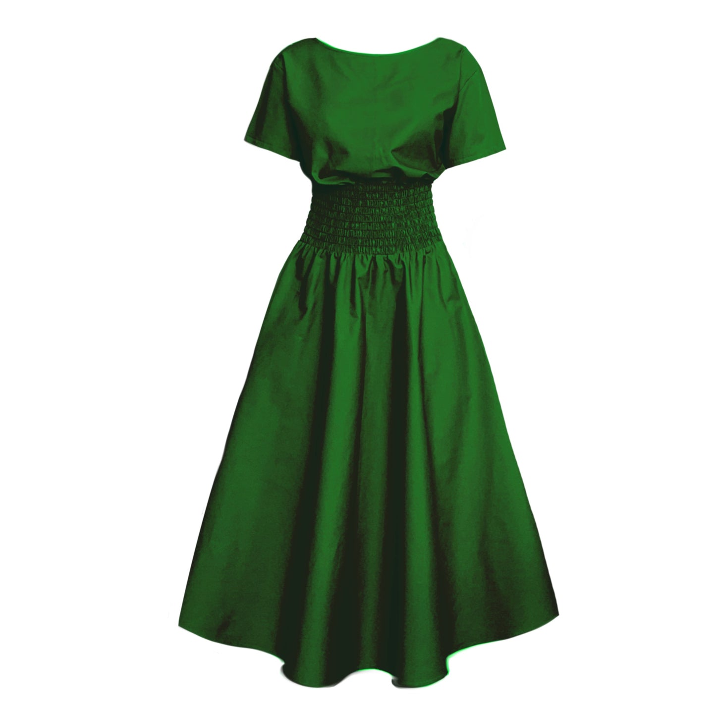 Orchis Dress In Emerald