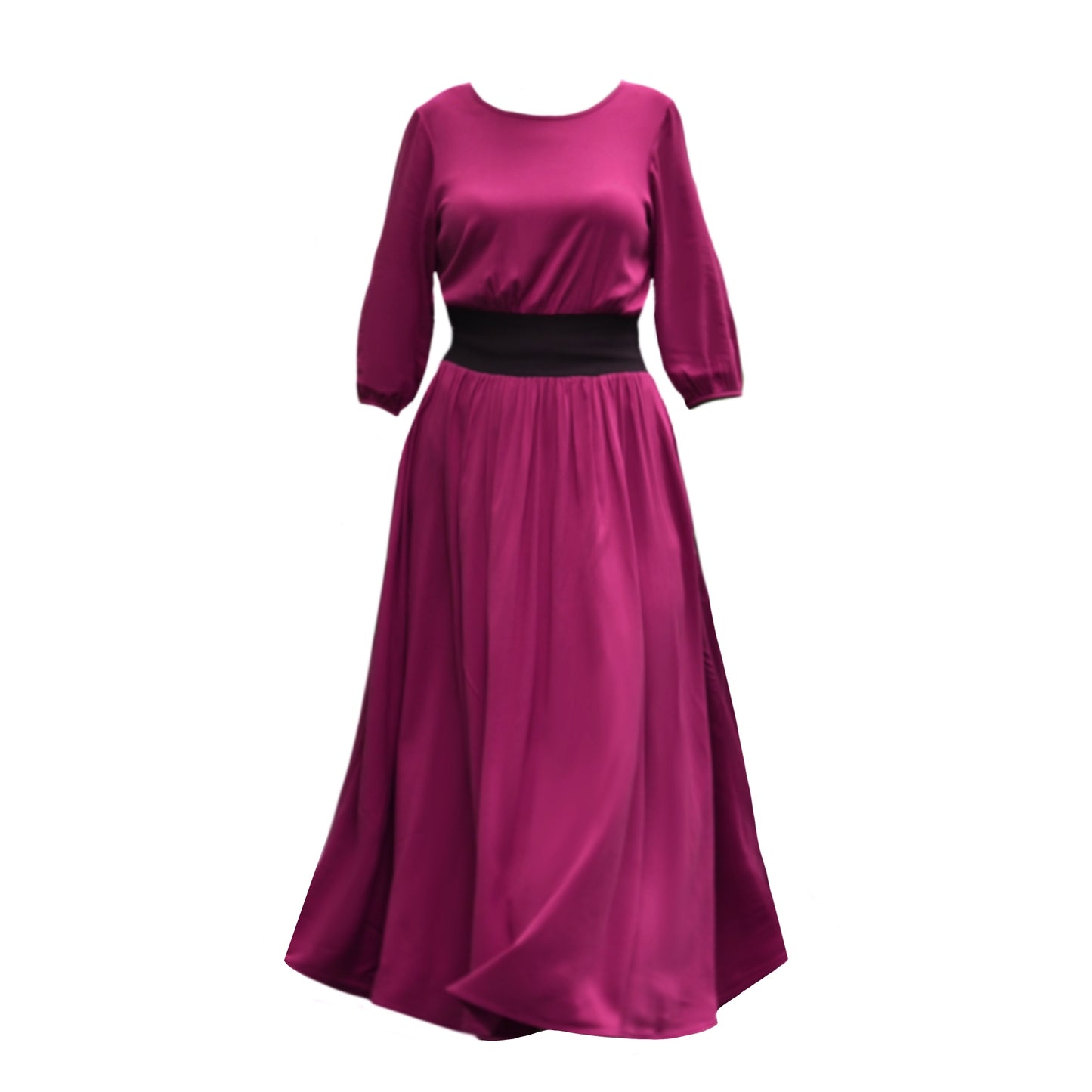 Revival Midaxi Dress In Magenta