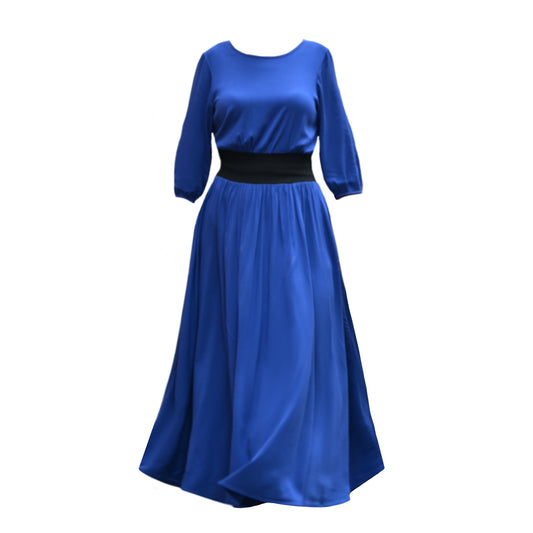 Revival Midaxi Dress In Cobalt