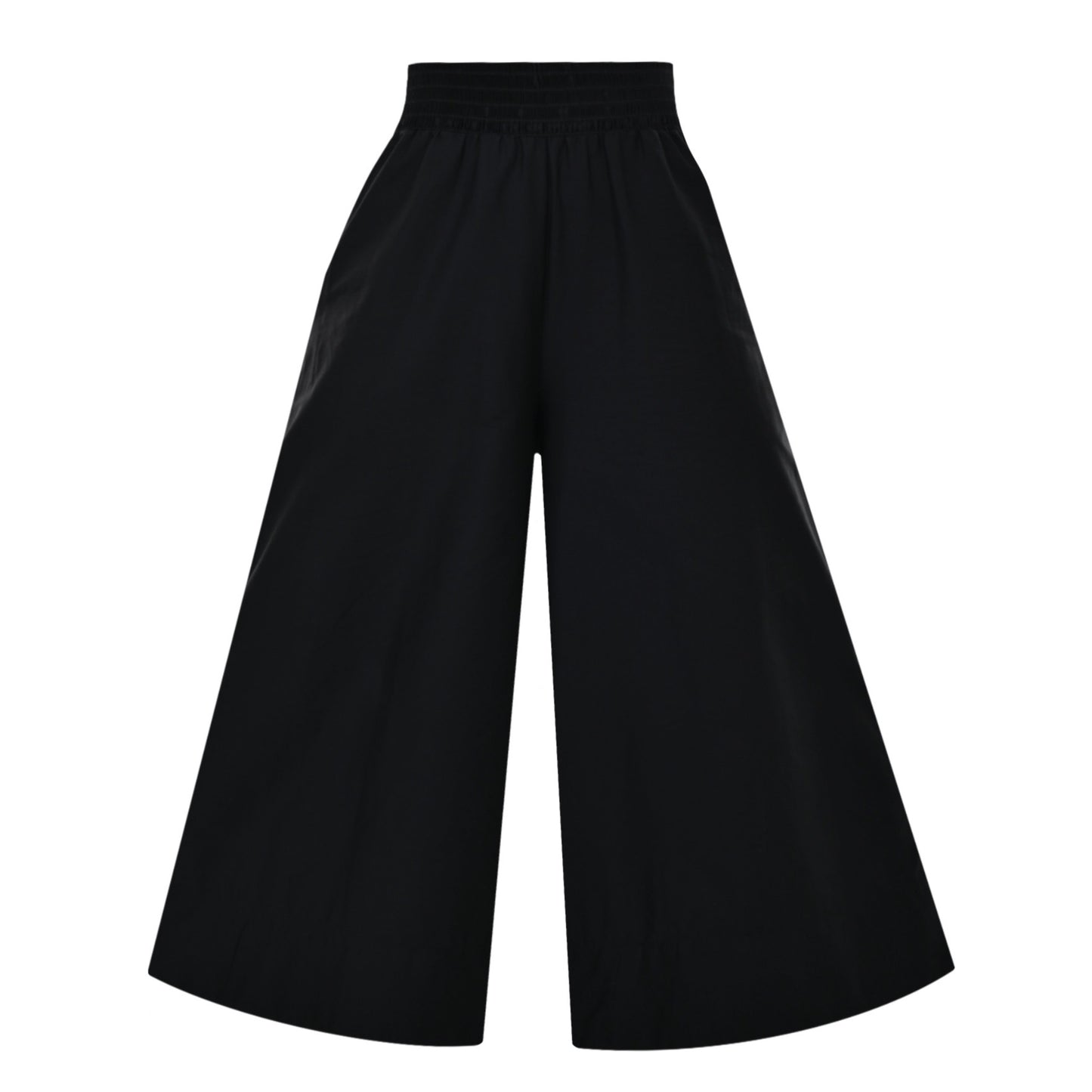Pantalon court évasé Raye noir