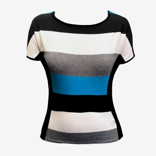 Captain Top In Aqua Stripe