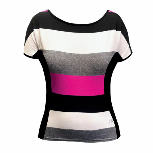 Captain Top In Cerise Stripe