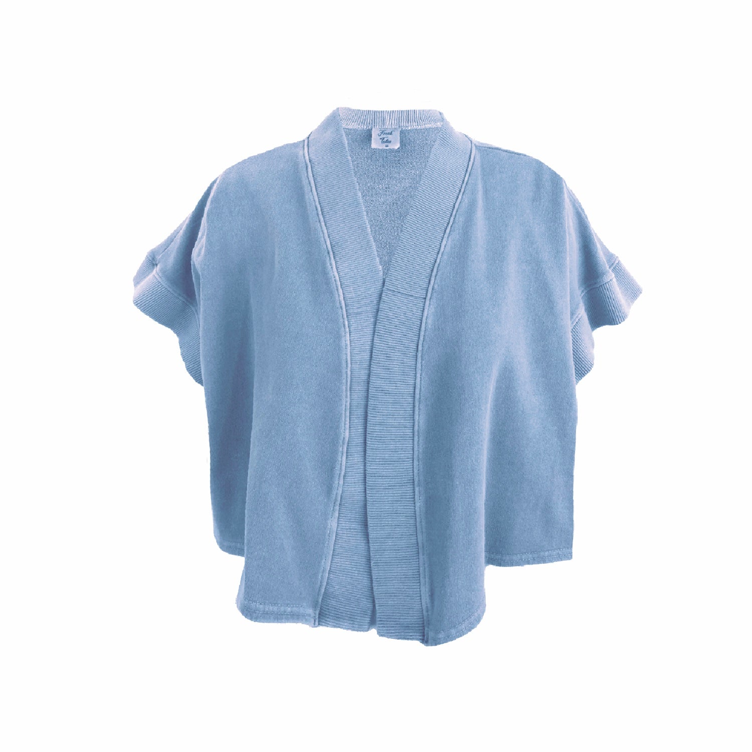 Here is an image of the Twilight Signature Shrug in Baby Blue on a white background 