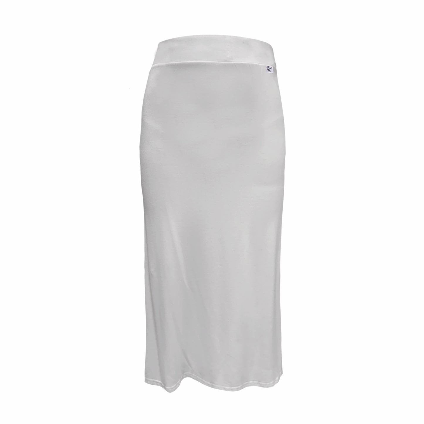 Petal Midi Skirt With Side Split in Purest Cream