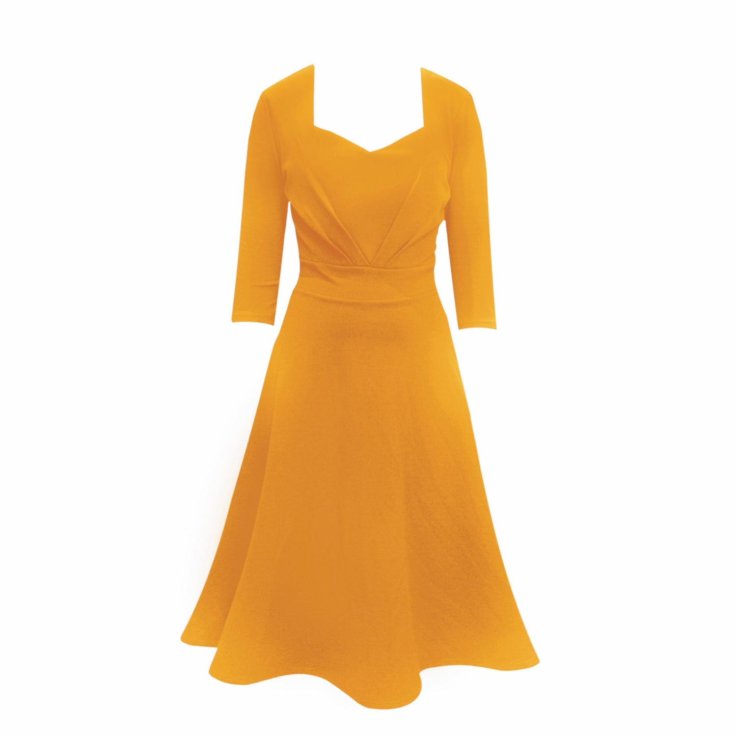 Amy Midi Dress In Golden Yellow