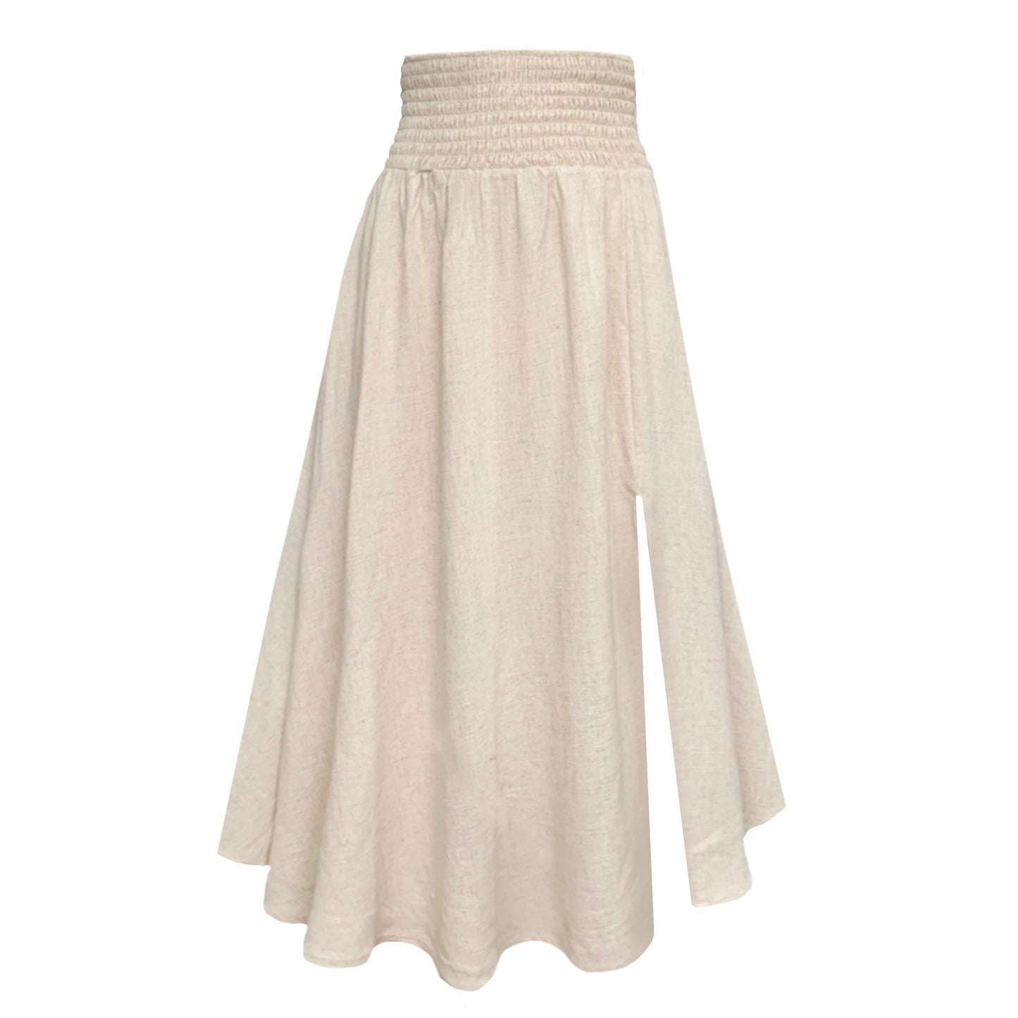 Sicily Midaxi Skirt With Split In Oatmeal