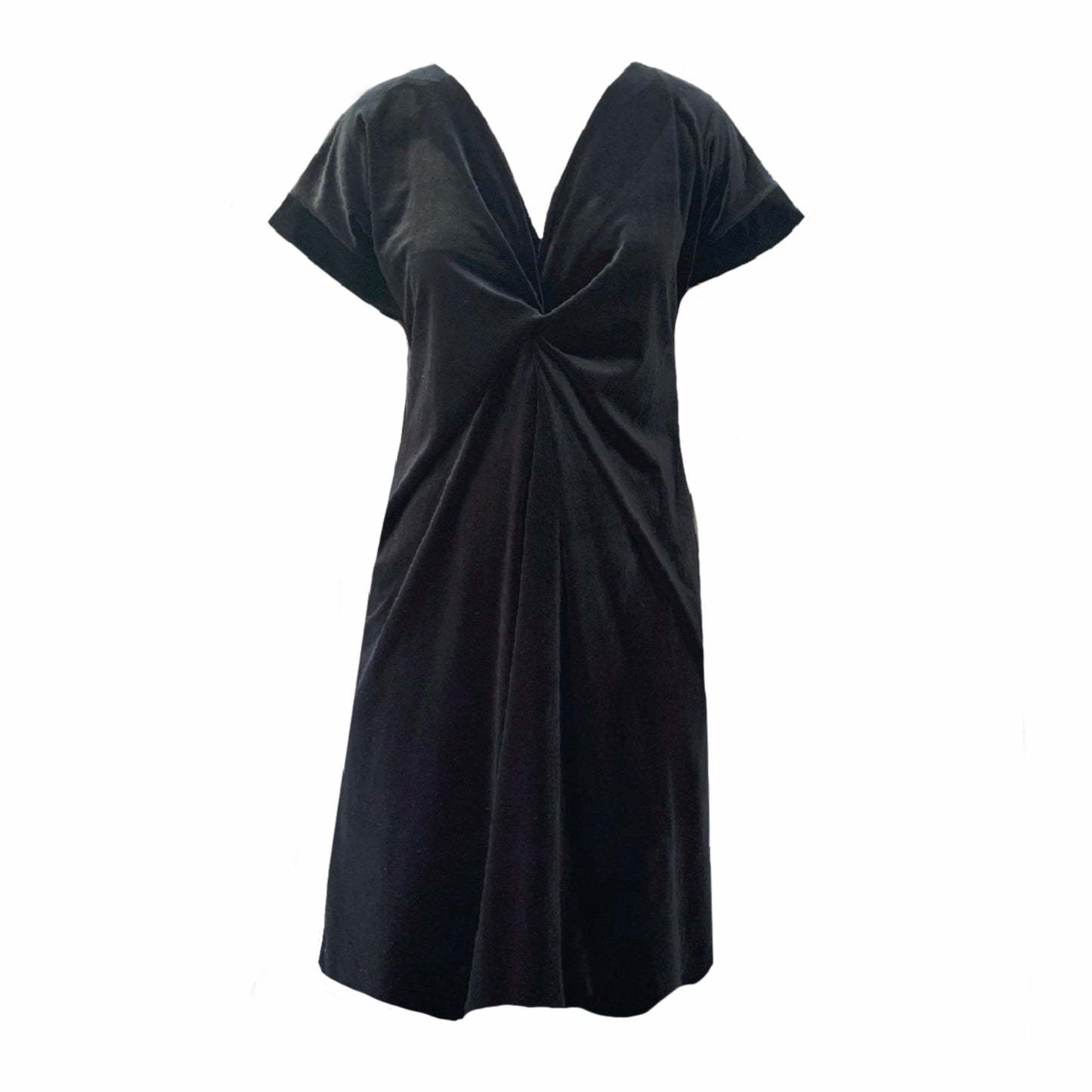 Riverbank Dress In Black Velvet