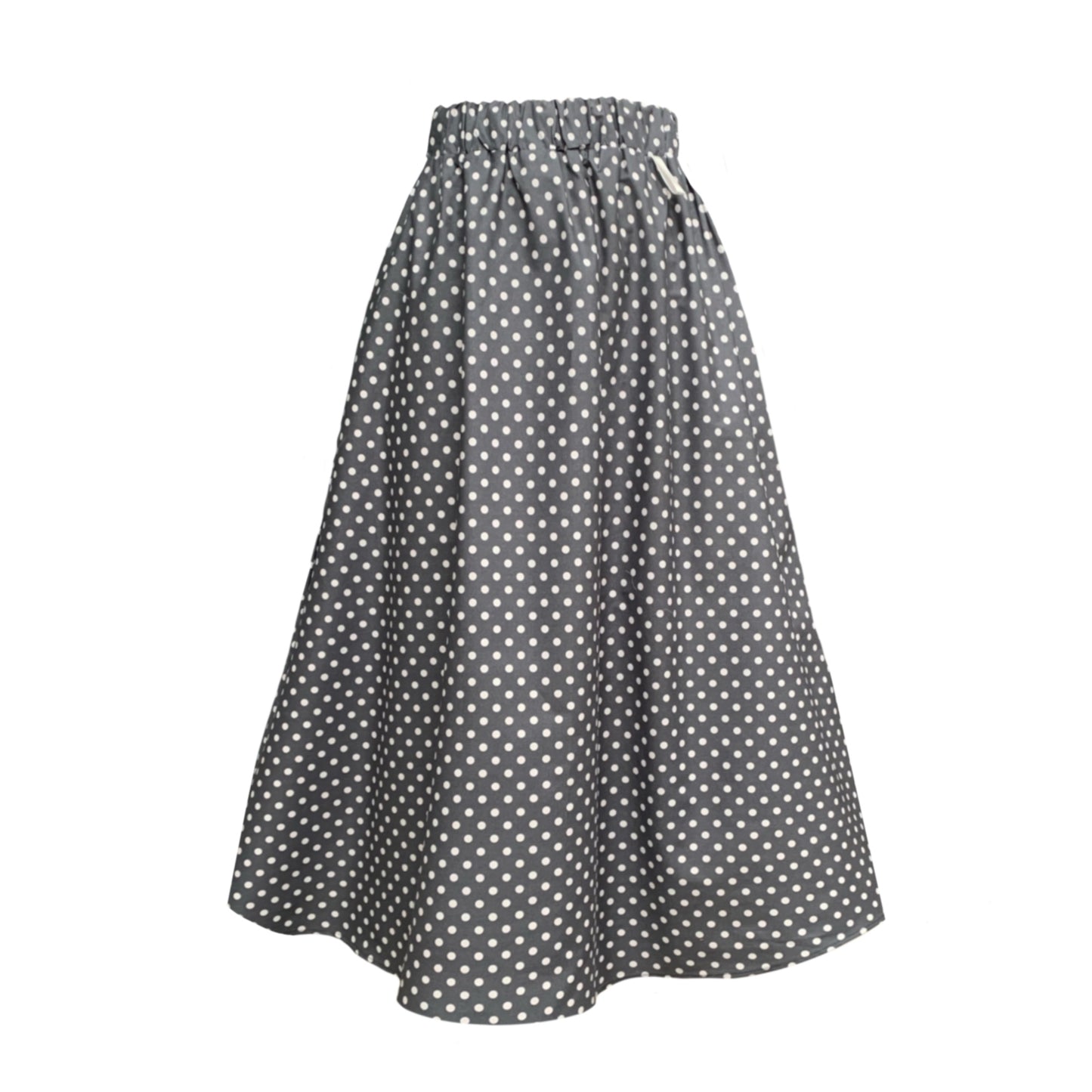 Sovereign Skirt With Pockets In Charcoal Polka-dot