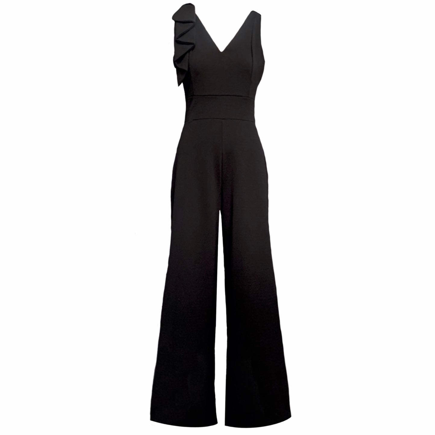 Harriet Wrap Jumpsuit With Bow In Black