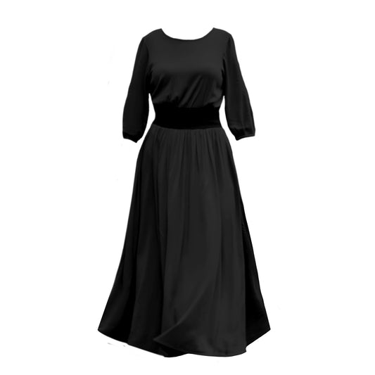 Revival Midaxi Dress In Black