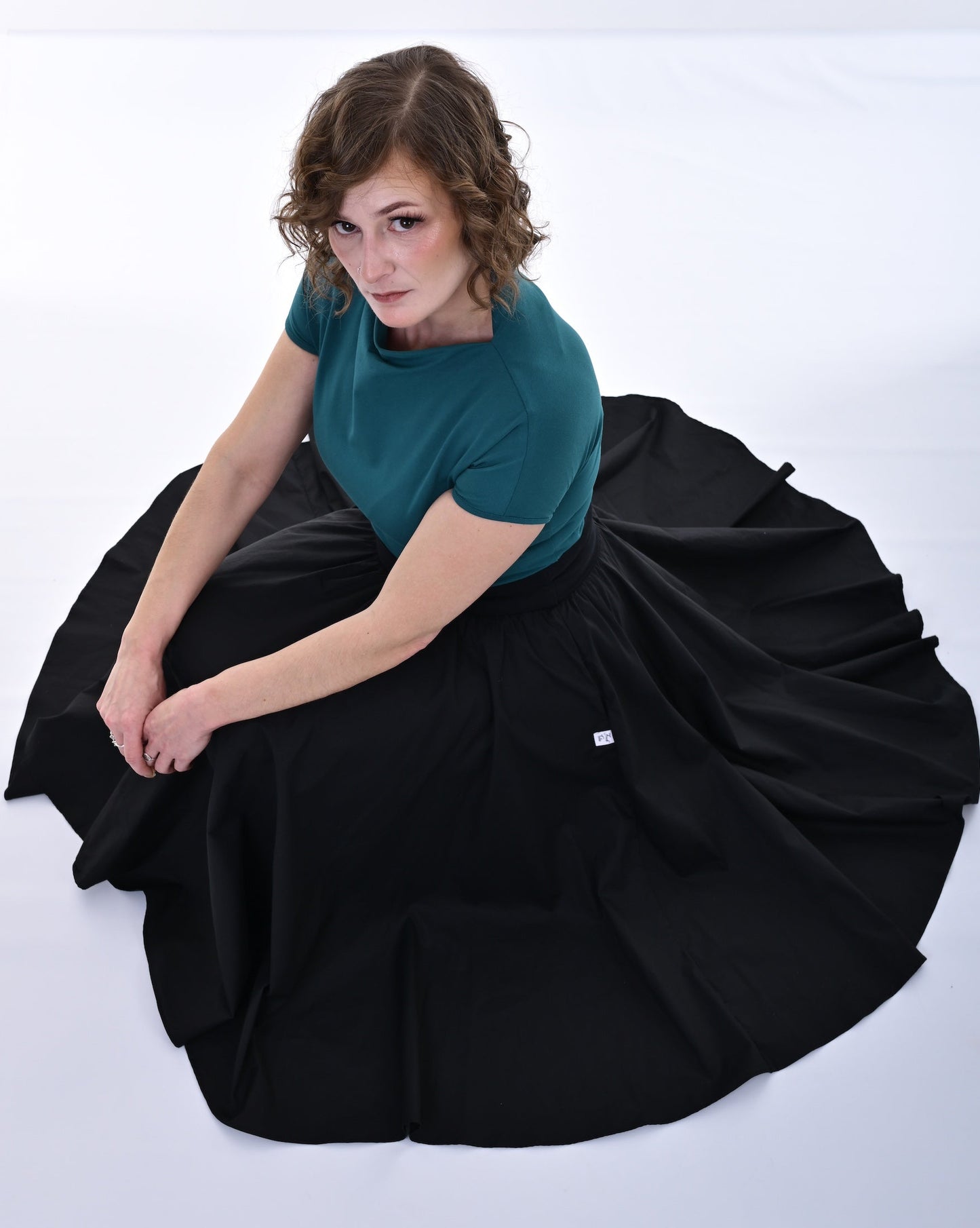 Drury Lane Circle Skirt In Black