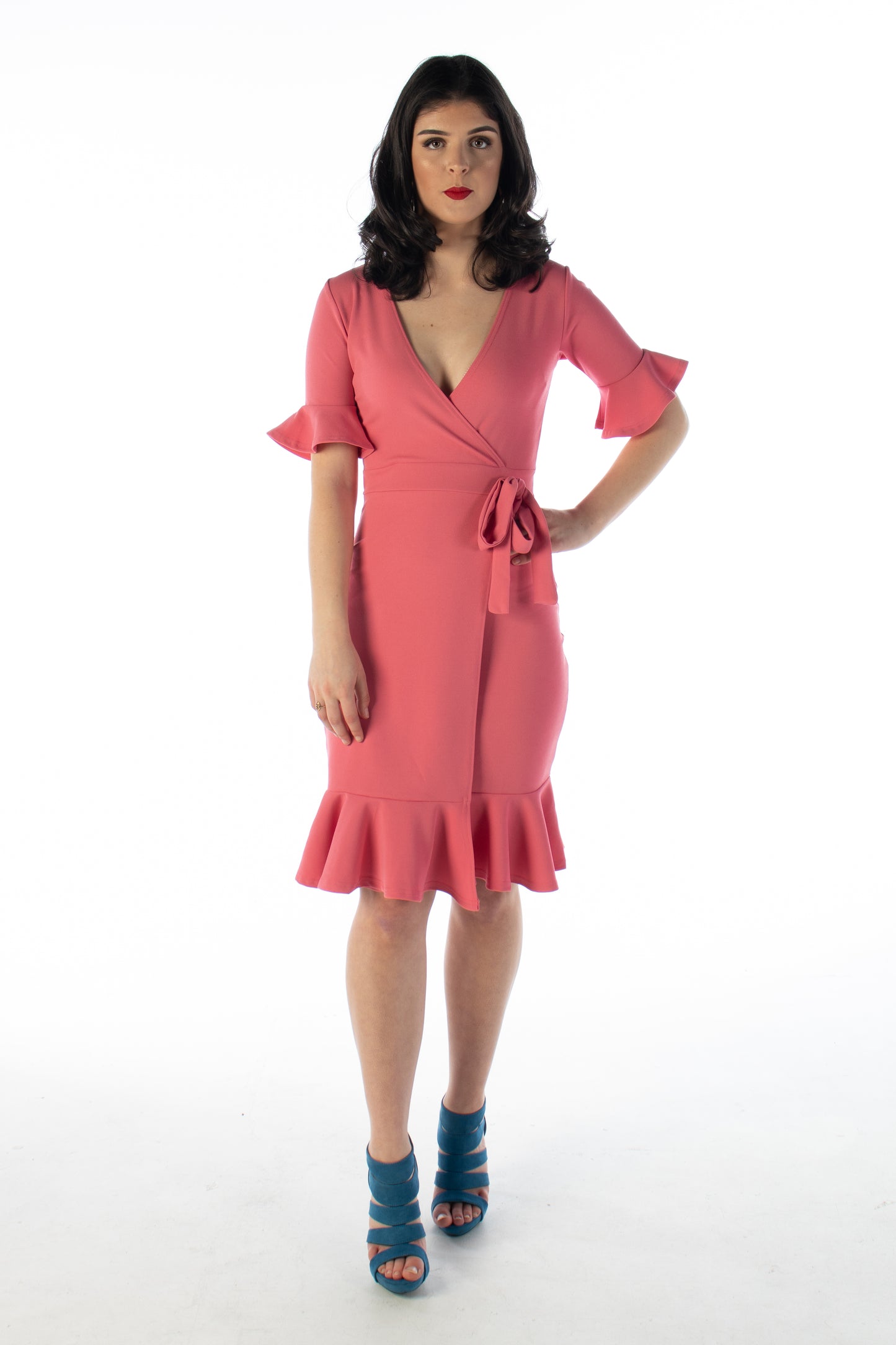 Joyce Midi Dress in Blush