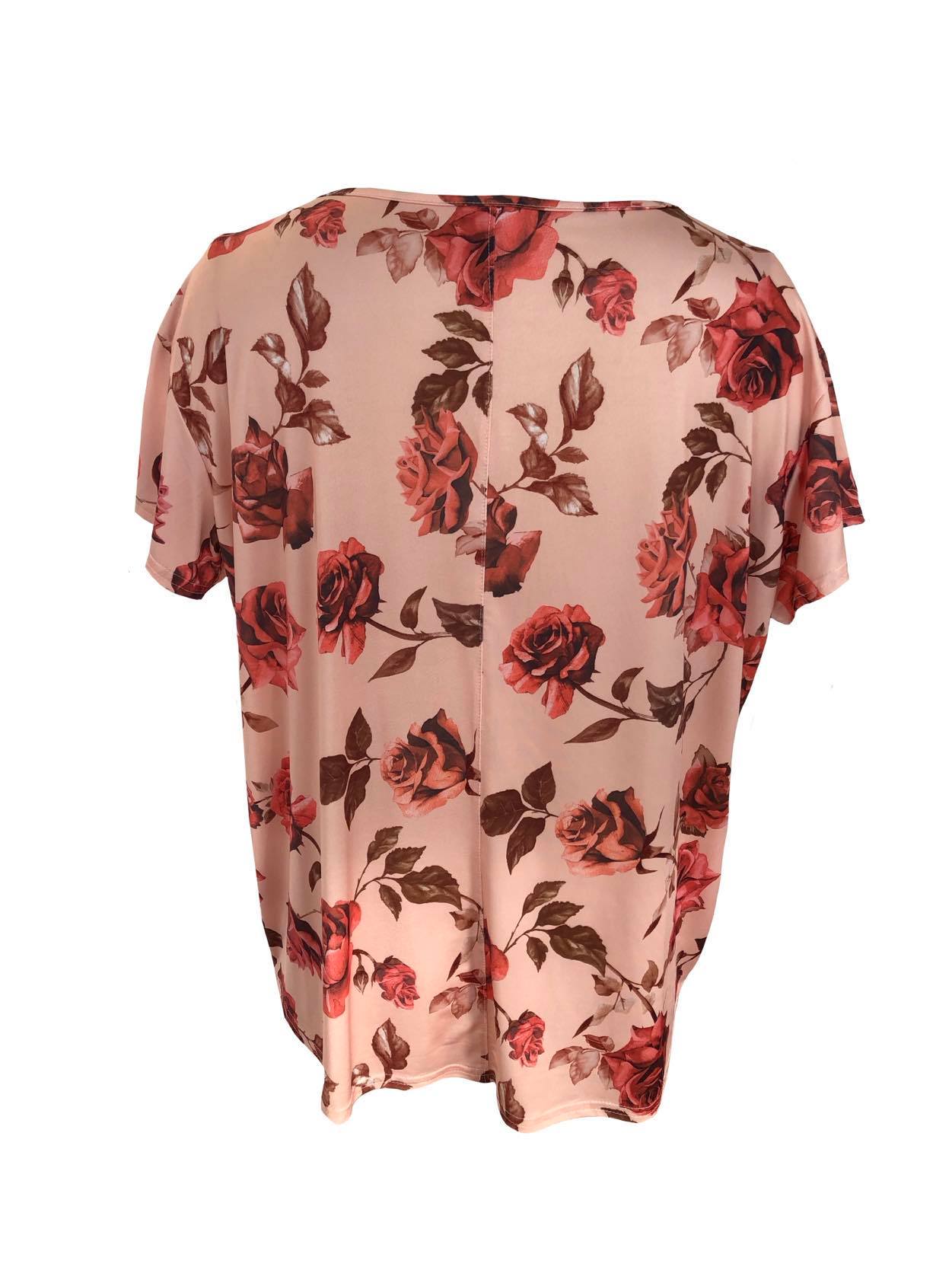 Quintessential Tee in Rose Print